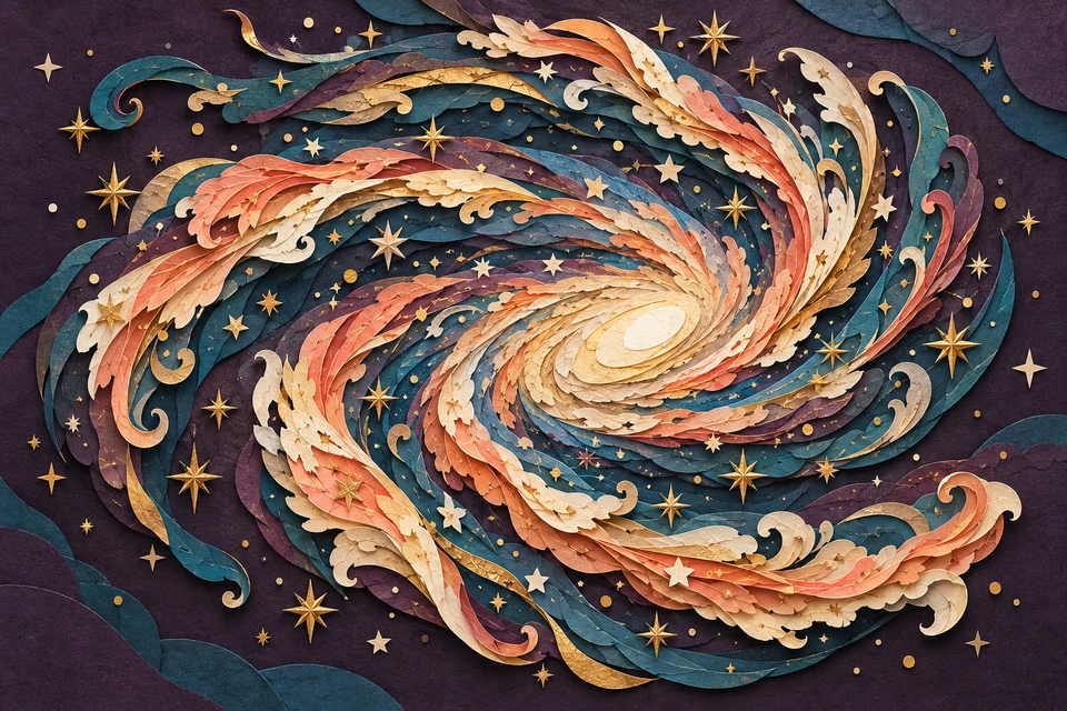 A paper galaxy.